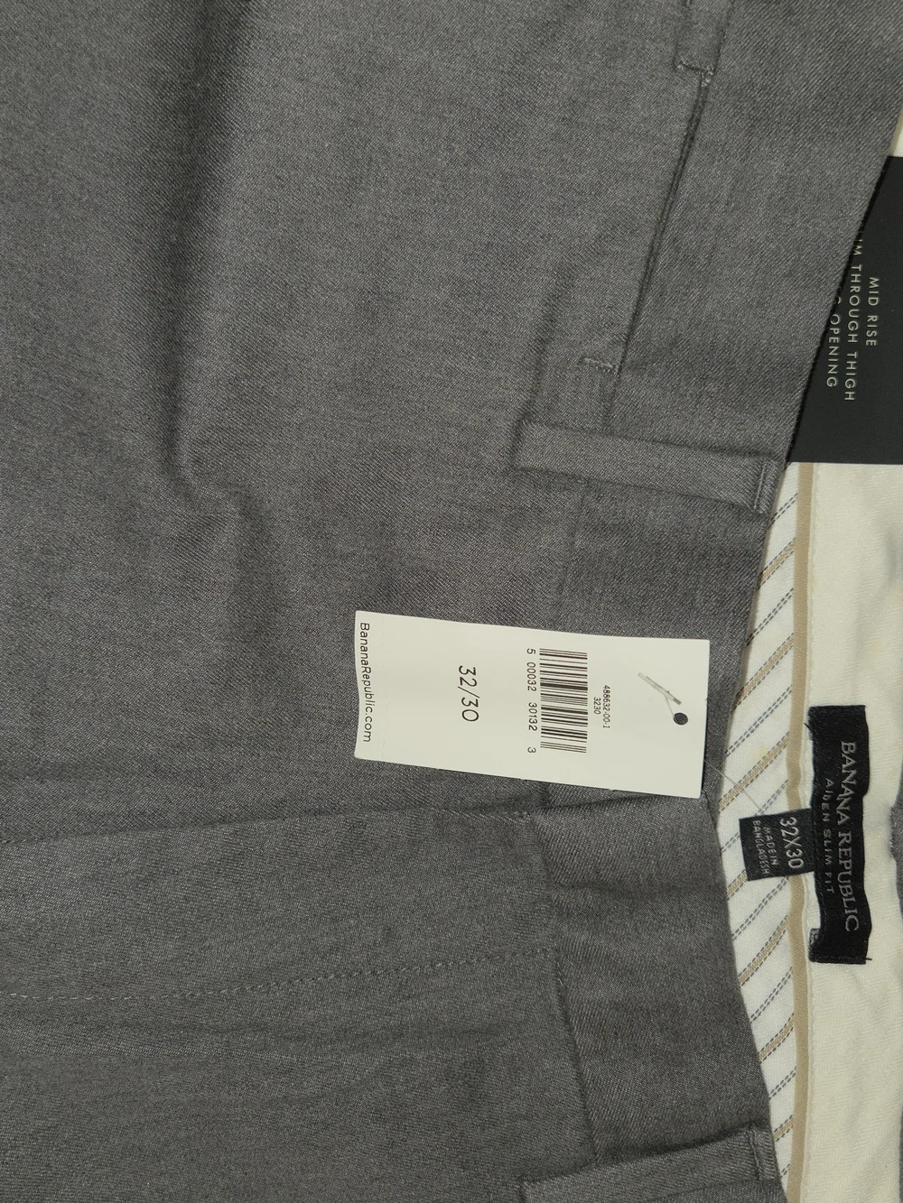 Banana Republic Aiden Slim-fit Men's Charcoal Chinos